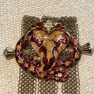 Just Cavalli brooch, gold plated.